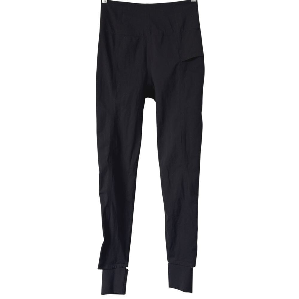 Carbon38 Womens Black High Waist Legging Footie Strap Size Small *EUC